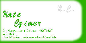 mate czimer business card